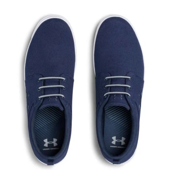 NWOB Blue Men's Under Armour Business Casual Street Encounter IV Sneakers 11 - Picture 1 of 6